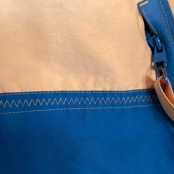 Vintage L.L. Bean‎ Sailing Windbreaker Jacket 1990s Yellow Green Nautical - Picture 9 of 15